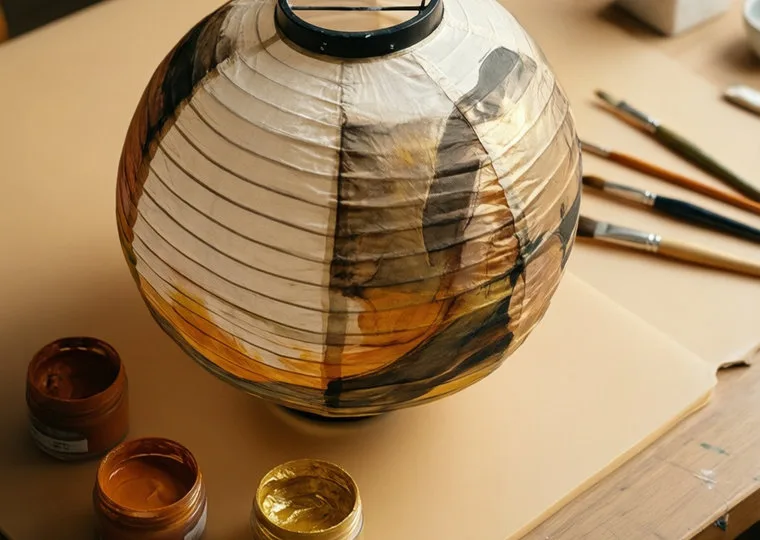 A custom-designed lantern painted to a client brief